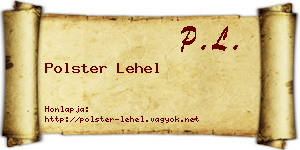 Polster Lehel névjegykártya